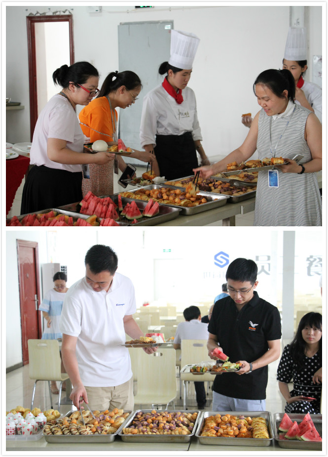同学们的菜品受到公司员工的热烈欢迎
